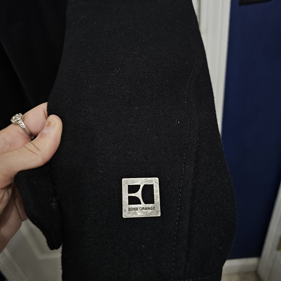 Hugo Boss Coxtan Virgin Wool Blend Coat with Bib - Picture 3 of 11